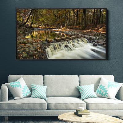 Cascading Waterfall Over Stepping Stones