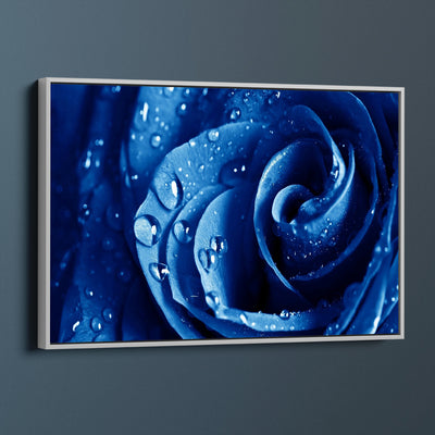 Blue Rose Raindrops