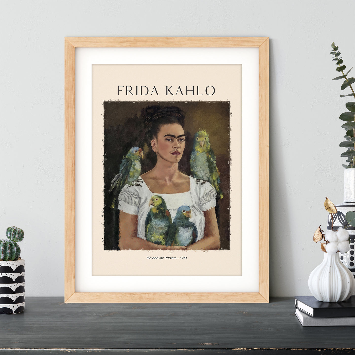 Frida Kahlo - Me And My Parrots - 1941